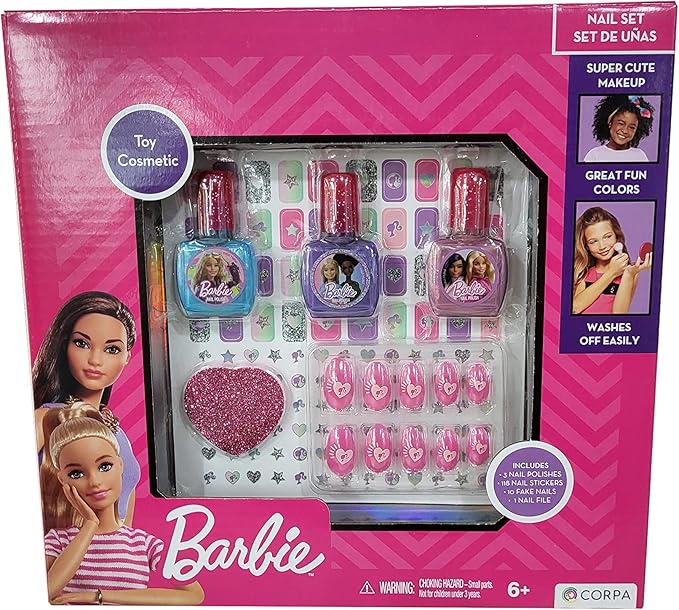 Barbie Nail Art Set Medium II – Kids Beauty Playset - Image 1